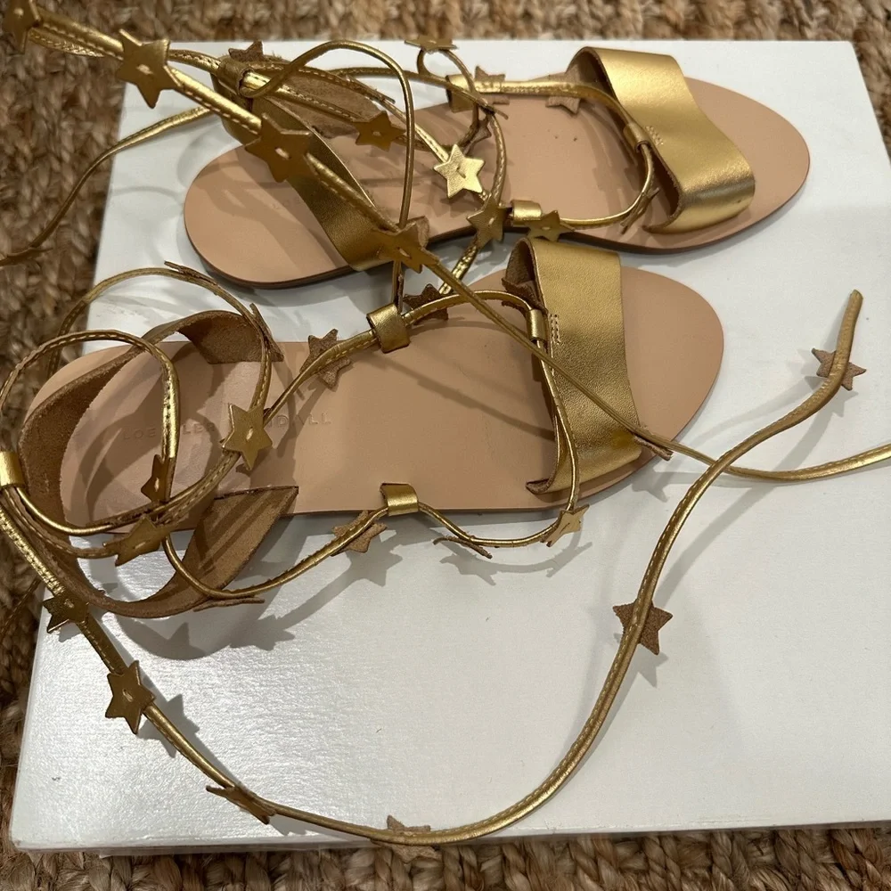 Loeffler Randall Gold Strappy Sandals - Picture 4 of 4